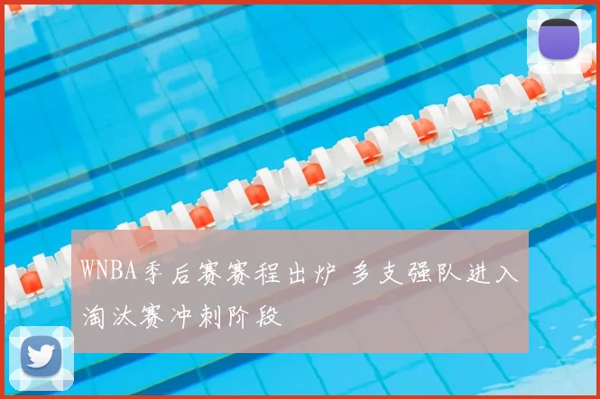 WNBA季后赛赛程出炉 多支强队进入淘汰赛冲刺阶段